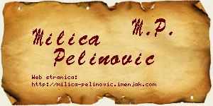 Milica Pelinović vizit kartica